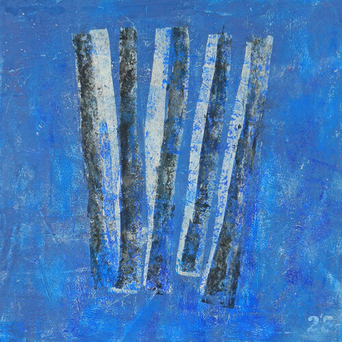 Ghost Forest in Cobalt Limbo di Alfredo YACHE, Pittura in vendita su Singulart