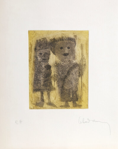 Couple Greeting with Flower (Yellow) by Lê Bá Đảng, Print for Sale on Singulart