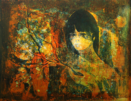 Woman with Branches van Lê Bá Đảng, Afdruk te koop op Singulart