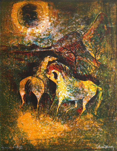 Horses in Moonlight by Lê Bá Đảng, Print for Sale on Singulart