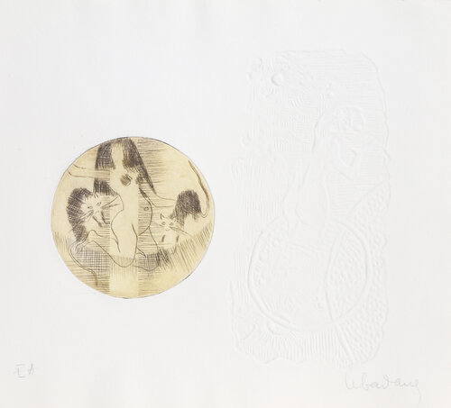 Nude with Two Cats von Lê Bá Đảng, Druck kaufen auf Singulart