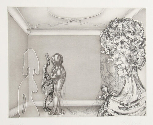 Four Ladies in A Windowless Room von Hans Rauch, Druck kaufen auf Singulart