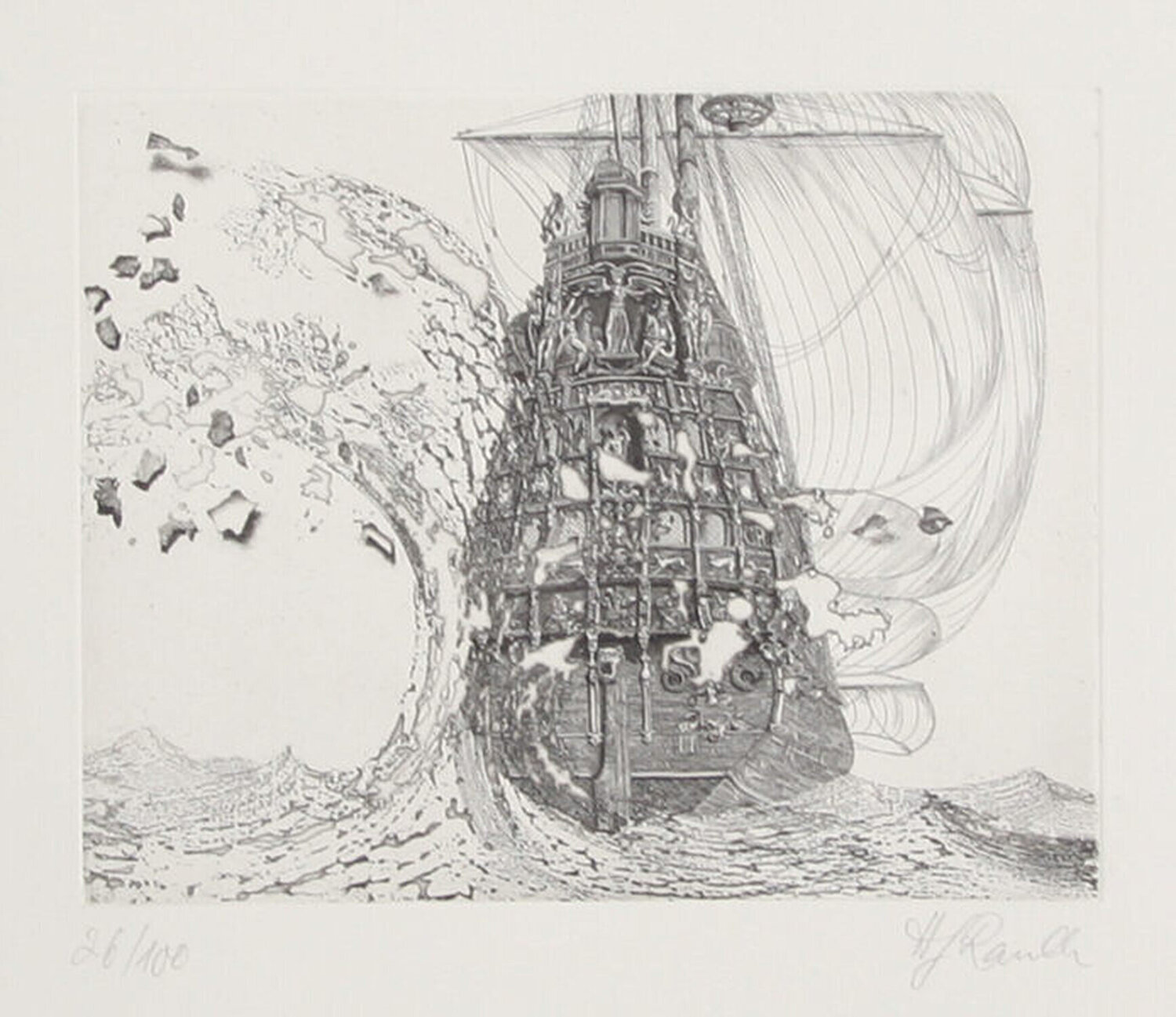 The Galleons Suite - Le Petit Vague Hans Rauch Druck zu verkaufen