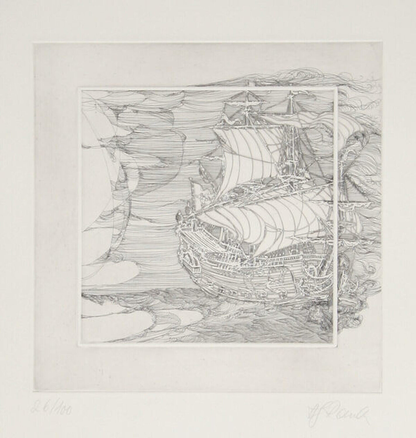 The Galleons Suite - Untitled #2 Hans Rauch Afdruk te koop