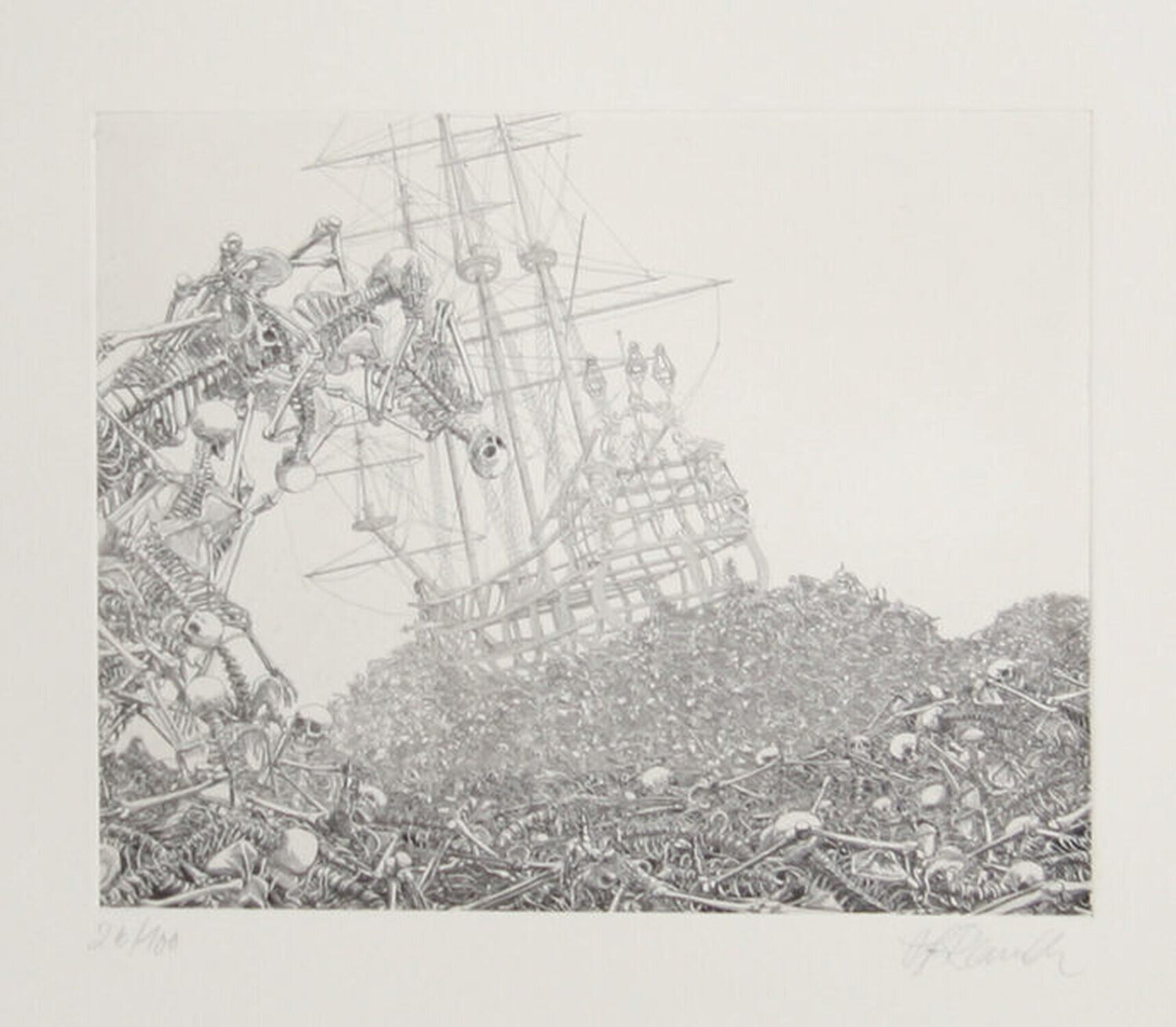 The Galleons Suite - Bateau et Ossements Hans Rauch Druck zu verkaufen