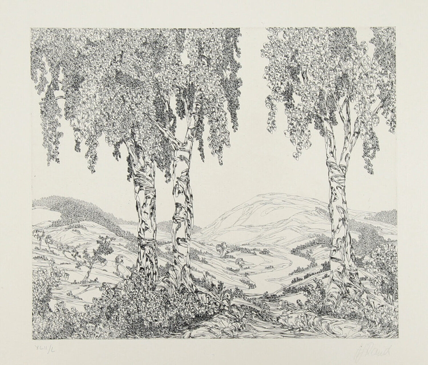 Landscape (2) Hans Rauch Stampa in vendita