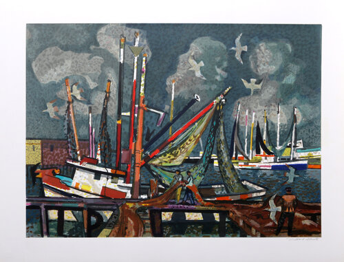 Fisherman von Millard Sheets, Druck kaufen auf Singulart