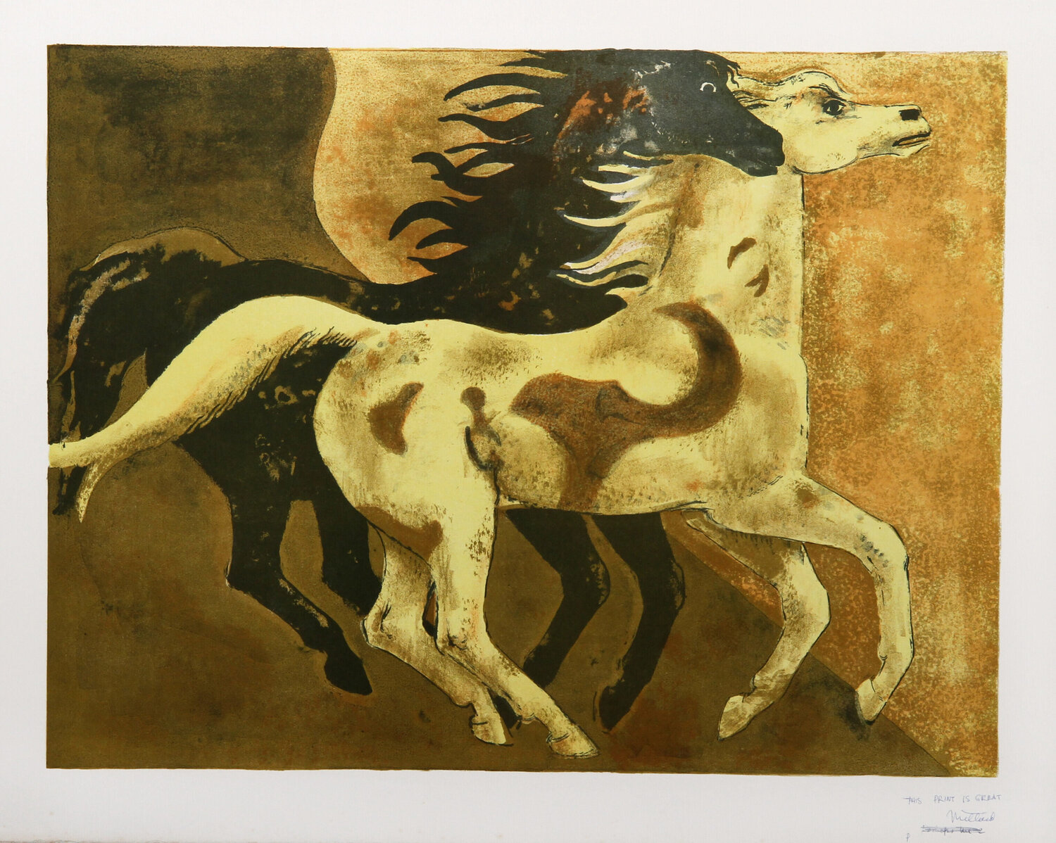 Two Horses Millard Sheets Afdruk te koop