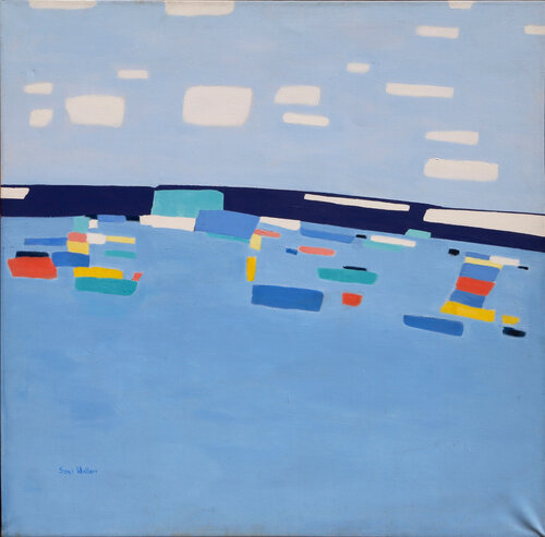 Serenity in Blue de Soni Wallace, Pintura a la venta en Singulart