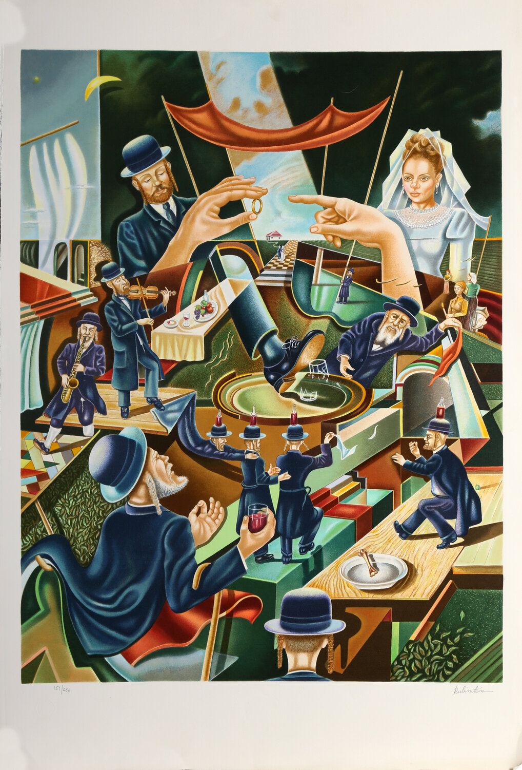 Jewish Wedding Israel Rubinstein Druck zu verkaufen