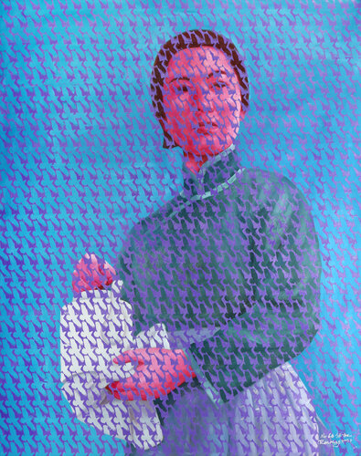 Woman and Teapot, No. 64 van Ren Hong, Schilderij te koop op Singulart