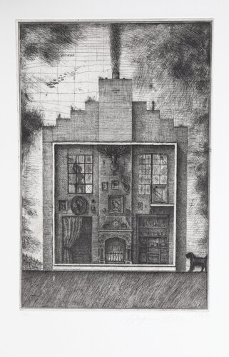 House with Stag's Head  van Alexander Brodsky and Ilya Utkin, Afdruk te koop op Singulart