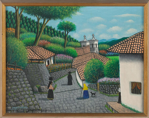 Una Calle en San Antonio de Oriente by José Antonio Velásquez, Painting for Sale on Singulart