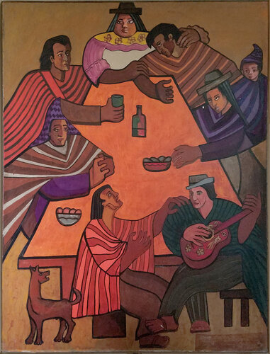 Adios Pueblo de Ayacucho by Victor Delfin, Painting for Sale on Singulart