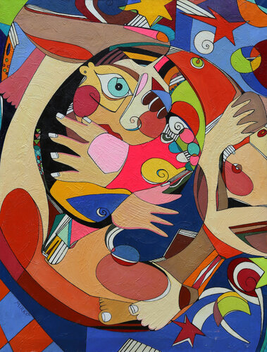 Future: Genghis Khan par Mirko, Peinture en vente sur Singulart