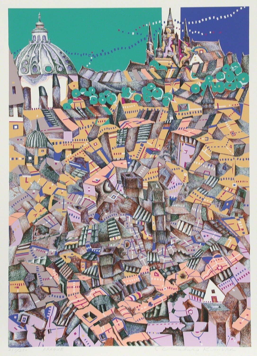 Prague Risaburo Kimura Afdruk te koop