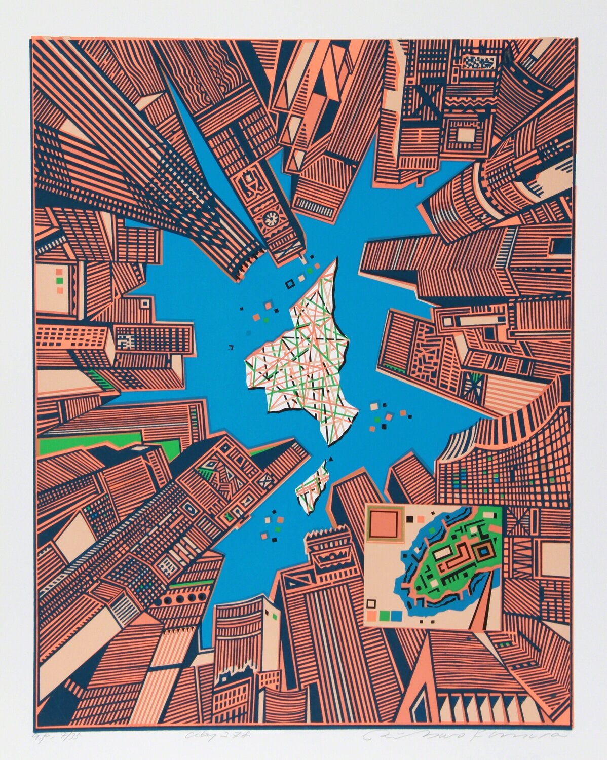 City 378 Risaburo Kimura Stampa in vendita