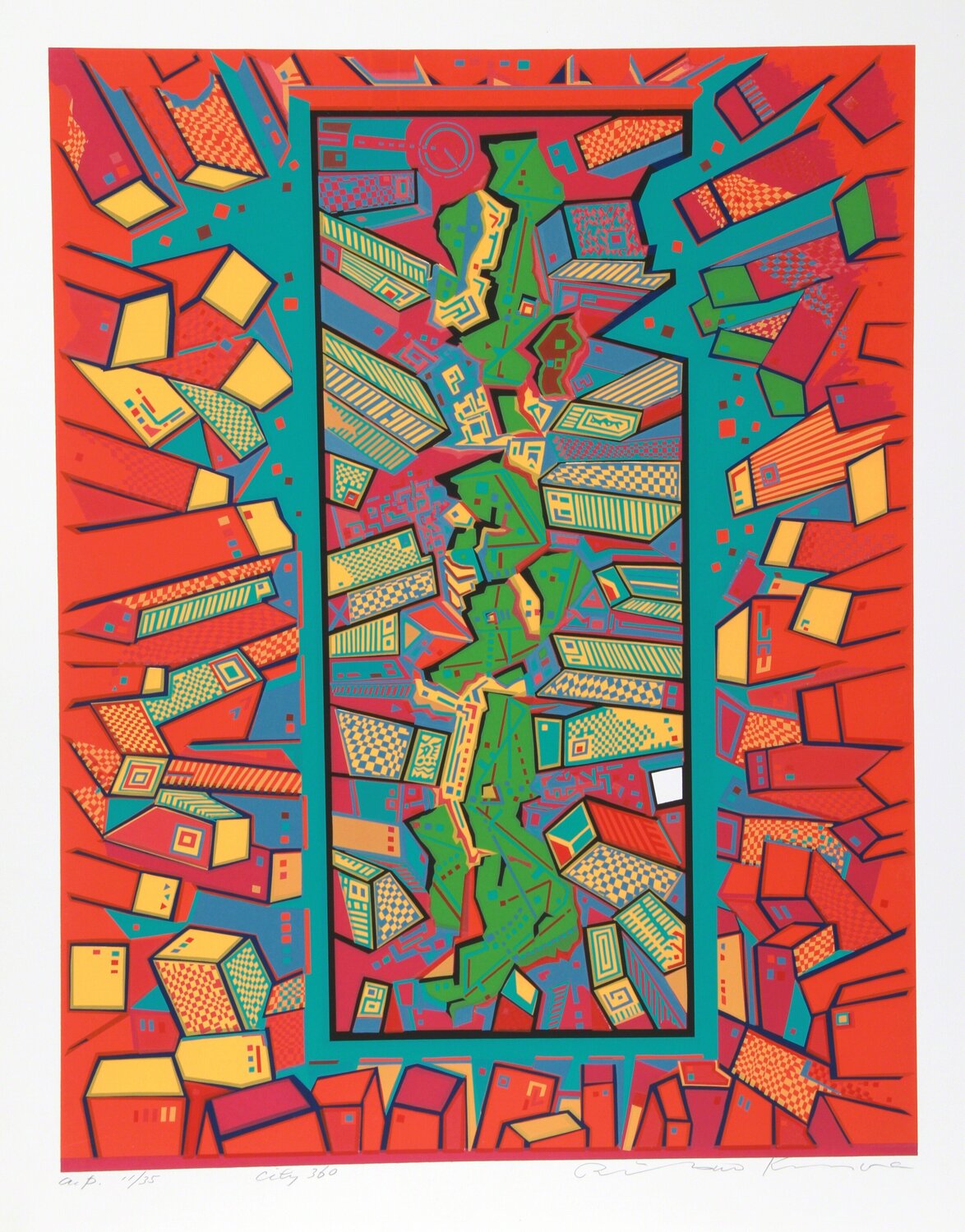 City 361 Risaburo Kimura Afdruk te koop