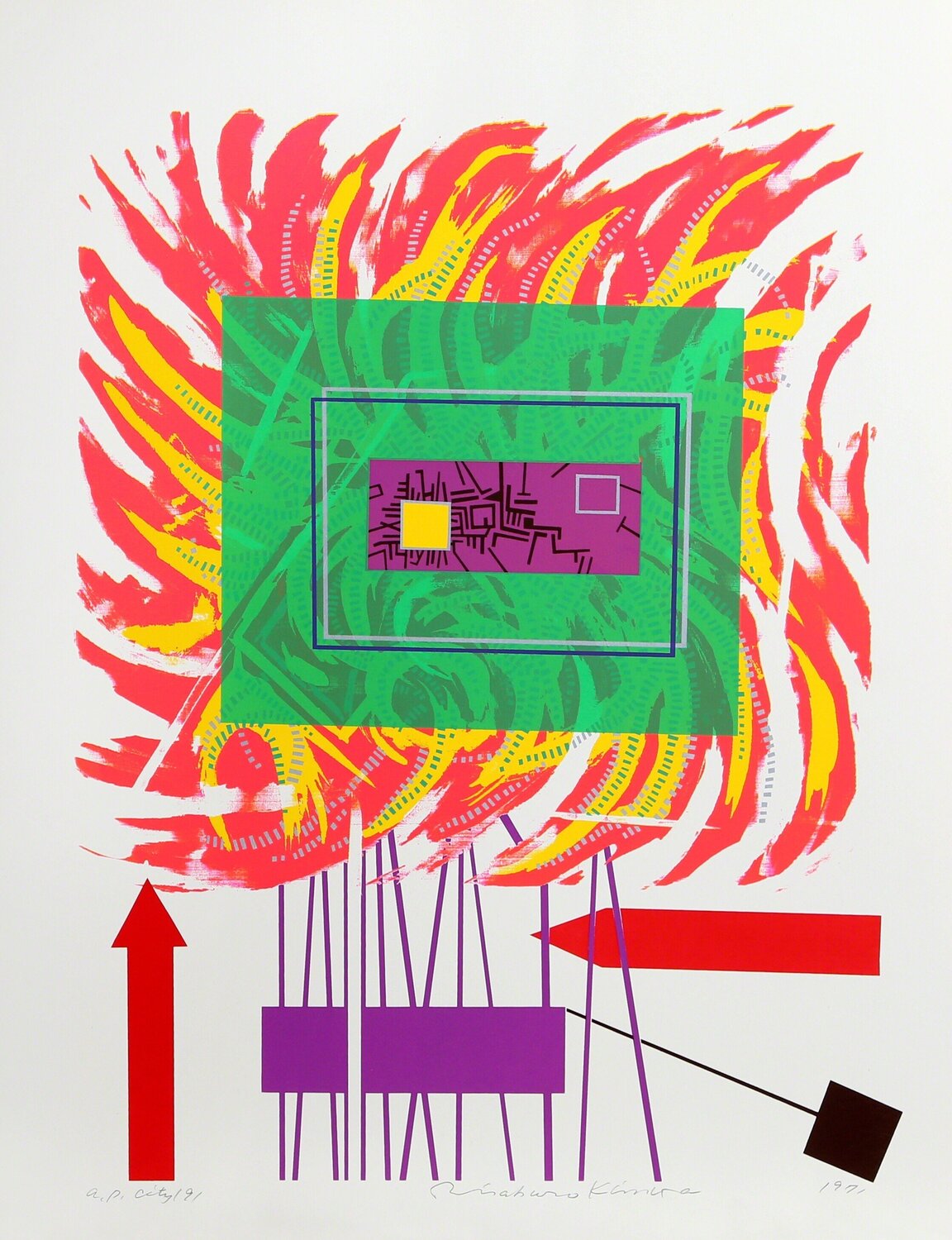 City 191 Risaburo Kimura Stampa in vendita