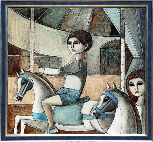 Les Chevause de bois de Lucio Ranucci, Pintura a la venta en Singulart