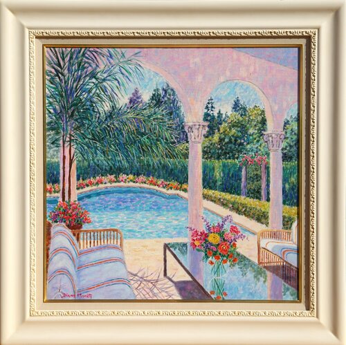 Spring By the Pool von Diane Monet, Malerei kaufen auf Singulart