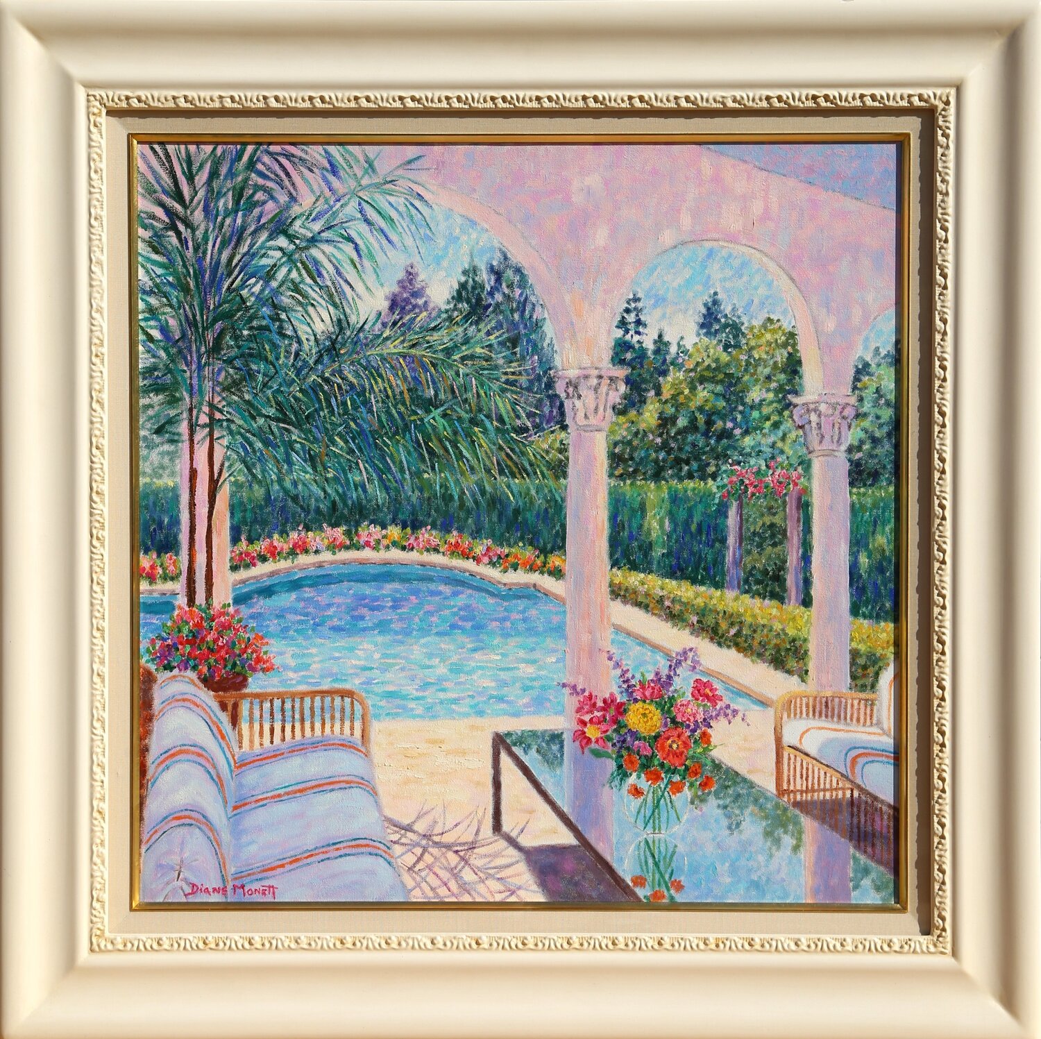 Spring By the Pool Diane Monet