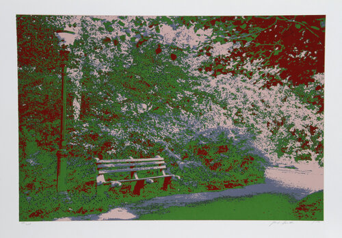 Bench in the Park van Max Epstein, Afdruk te koop op Singulart