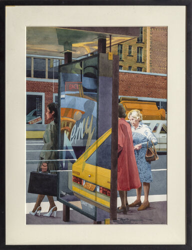 Bus Stop de Don david, Obra en papel a la venta en Singulart