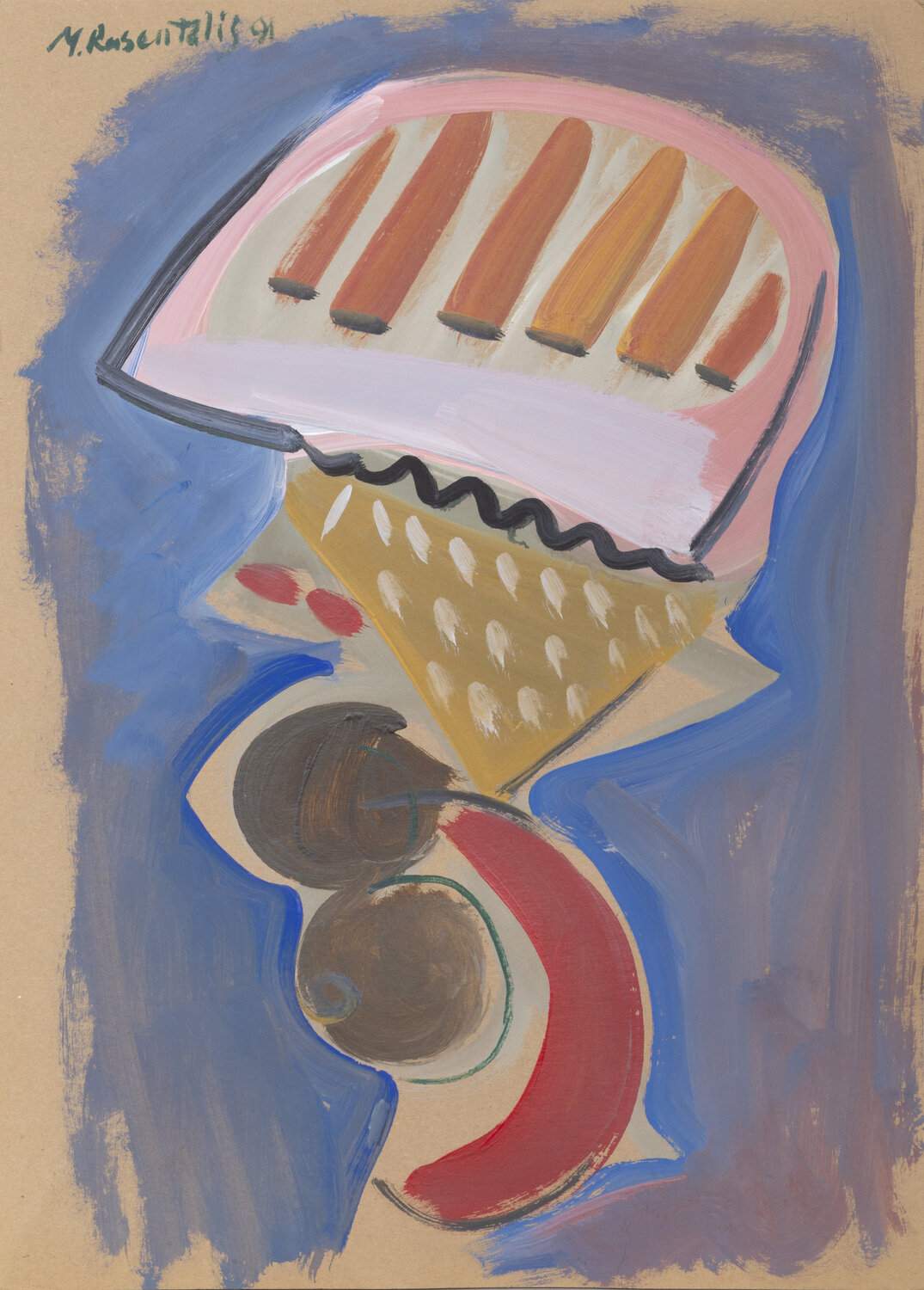 Abstract Still Life Moshe Rosentalis Originalgemälde zu verkaufen