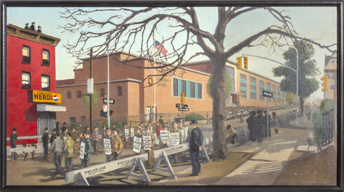 Teacher's Strike di William Waithe, Pittura in vendita su Singulart