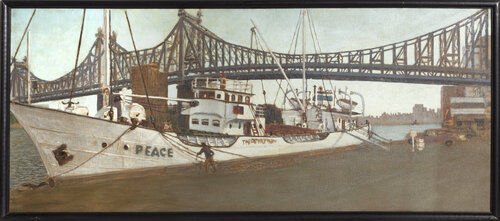 Boats Under the Queensboro Bridge von William Waithe, Malerei kaufen auf Singulart