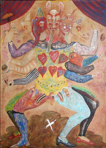 Many-Headed Man by Alejandro Colunga, Painting for Sale on Singulart