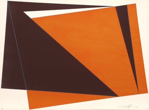 Untitled - Orange Rectangles van Cris Cristofaro, Afdruk te koop op Singulart