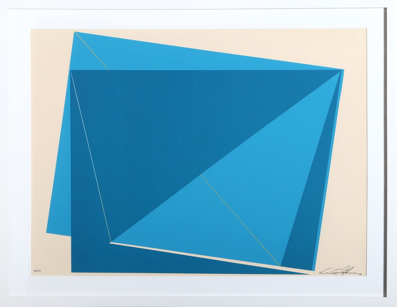 Untitled - Blue Rectangles Cris Cristofaro Druck zu verkaufen