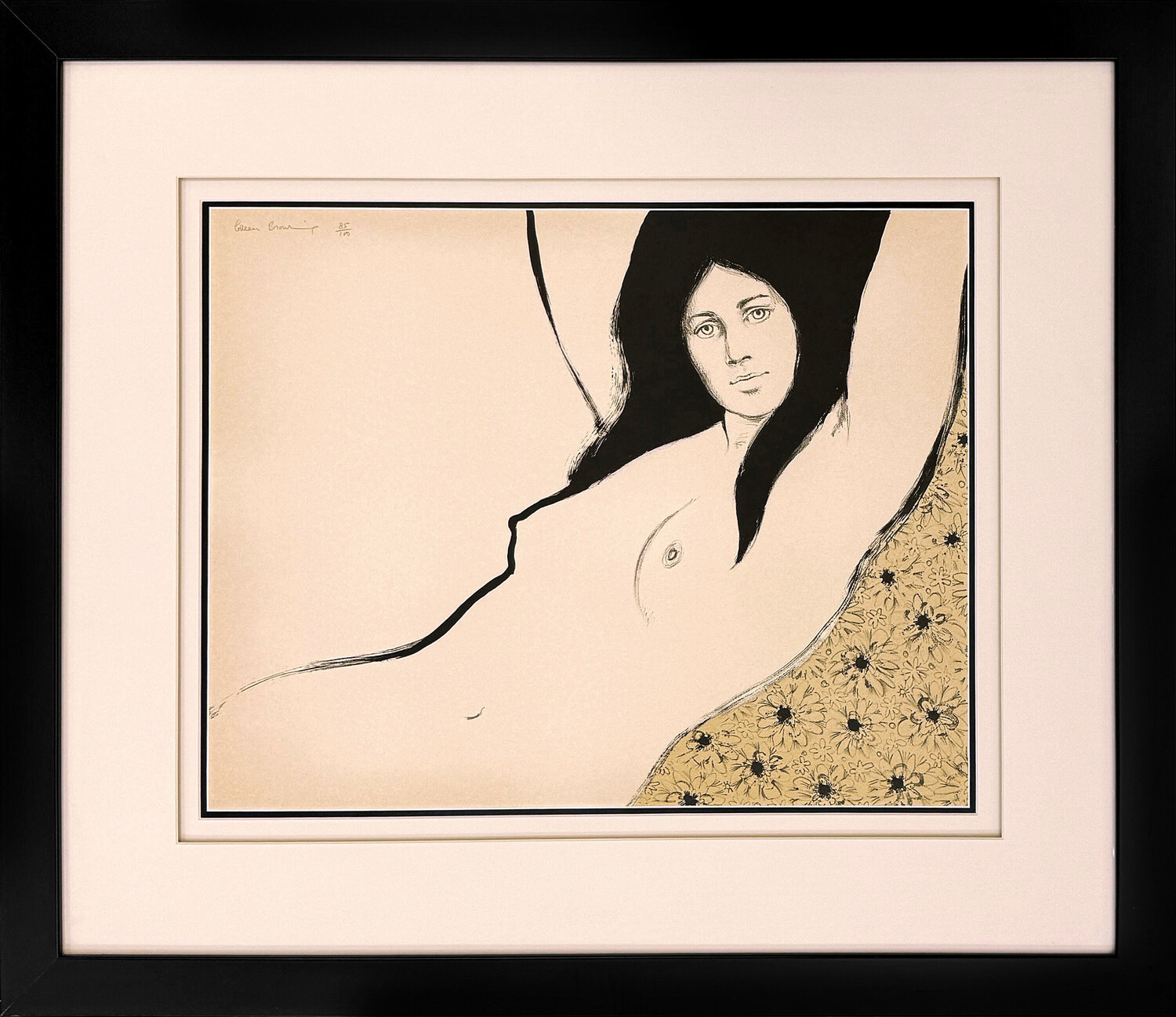 Odalisque, Rare Hand Signed Lithograph, Edition of 100, Framed Colleen Browning Druck zu verkaufen