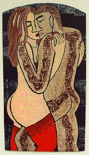 nach Ich bin traurig von Else Lasker-Schüler, Urheberrecht Katharina Kretschmer van Katharina Kretschmer, Schilderij te koop op Singulart