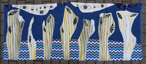 Todesfuge nach Paul Celan, Assemblage, Urheberrecht Katharina Kretschmer von Katharina Kretschmer, Textil kaufen auf Singulart