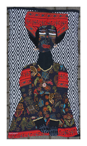 Königin Liliʻuokalani, Urheberrecht Katharina Kretschmer von Katharina Kretschmer, Textil kaufen auf Singulart