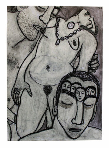 Zerrissenheit VIII, Urheberrecht Katharina Kretschmer - Verkauf als gesamten Zyklus di Katharina Kretschmer, Disegno in vendita su Singulart