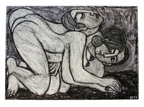 Zerrissenheit II, Urheberrecht Katharina Kretschmer - Verkauf als gesamten Zyklus par Katharina Kretschmer, Dessin en vente sur Singulart