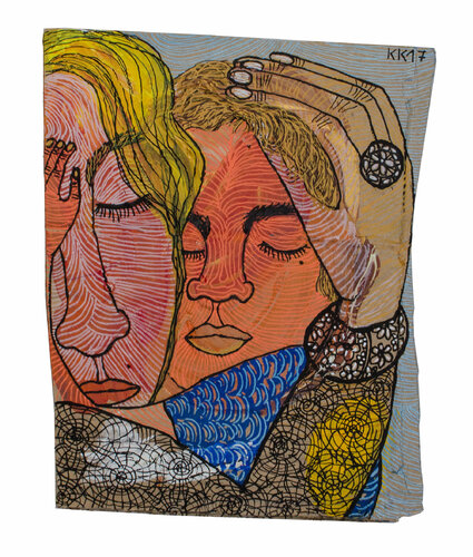 nach "meine Mutter mit den offenen Armen" von Friederike Mayröcker, Urheberrecht Katharina Kretschmer - Verkauf als gesamten Zyklus van Katharina Kretschmer, Schilderij te koop op Singulart