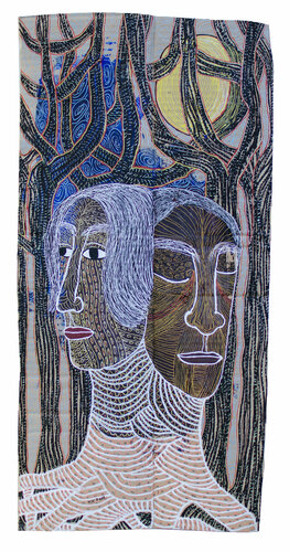 nach "du bist ein fernes Land" von Friederike Mayröcker, Urheberrecht Katharina Kretschmer - Verkauf als gesamten Zyklus von Katharina Kretschmer, Malerei kaufen auf Singulart