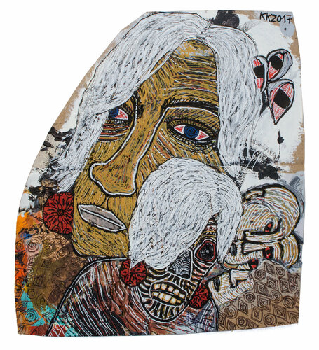 nach "aber er aber er - an gebrochenem Herzen" von Friederike Mayröcker, Urheberrecht Katharina Kretschmer - Verkauf als gesamten Zyklus by Katharina Kretschmer, Painting for Sale on Singulart