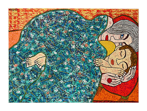 BeschützenWollen, Urheberrecht Katharina Kretschmer by Katharina Kretschmer, Painting for Sale on Singulart