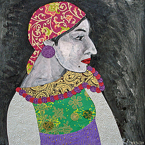 Sinti-Frau mit Kopftuch II, Urheberecht Katharina Kretschmer by Katharina Kretschmer, 기타 매체 for Sale on Singulart
