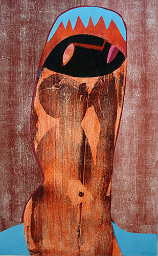 Gaia, Mutter Erde, Mischtechnik/Collage, Urheberrecht Katharina Kretschmer by Katharina Kretschmer, Work on Paper for Sale on Singulart
