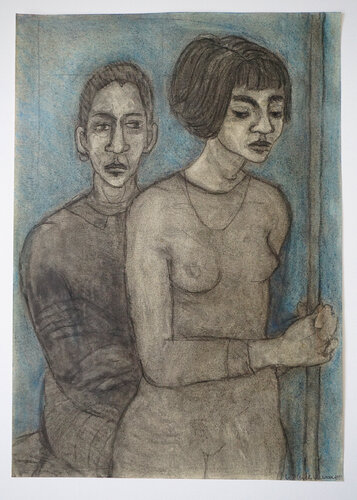 Begegnung, Urheberrecht Katharina Kretschmer par Katharina Kretschmer, Œuvre sur papier en vente sur Singulart