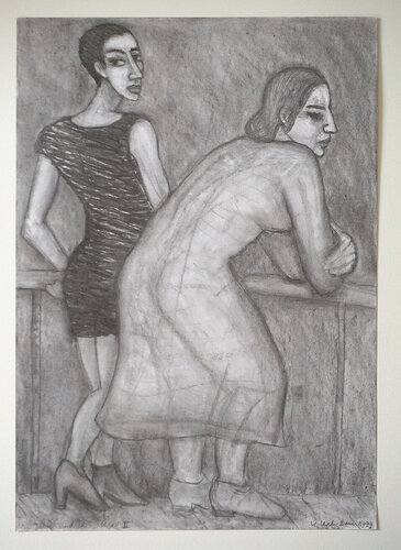 Die Junge und die Alte II, Urheberrecht Katharina Kretschmer par Katharina Kretschmer, Œuvre sur papier en vente sur Singulart