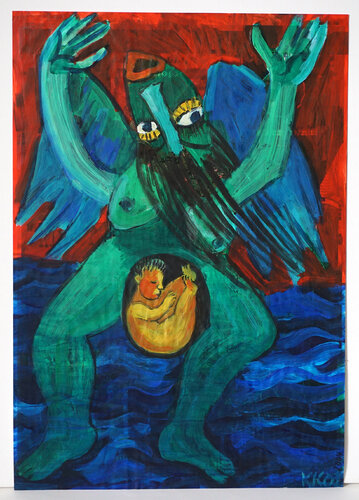 Nach Scheckiger Hund, der am Meer entlangläuft von Tschingis Aitmatow IV, Urheberrecht Katharina Kretschmer by Katharina Kretschmer, 종이 for Sale on Singulart