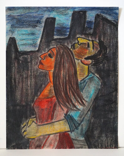 Zeit zu leben und Zeit zu sterben III nach Erich Maria Remarque, Urheberrecht Katharina Kretschmer di Katharina Kretschmer, Opera su carta in vendita su Singulart